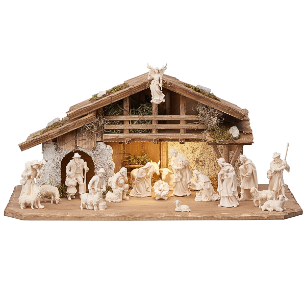 Kostner Nativity Set 20 pieces in Alpine Stable