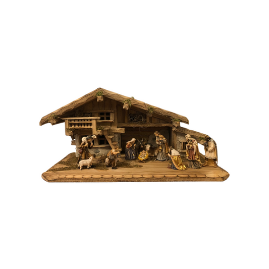 Kostner Nativity Set 12 pieces in the stable Inzell
