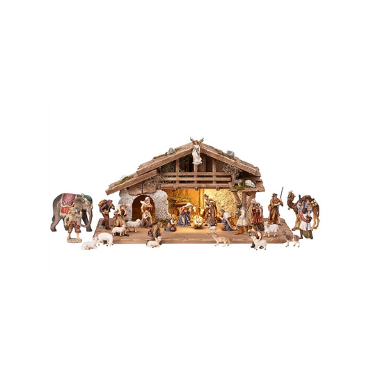 Kostner Nativity Set 30 pieces in Alpine Stable