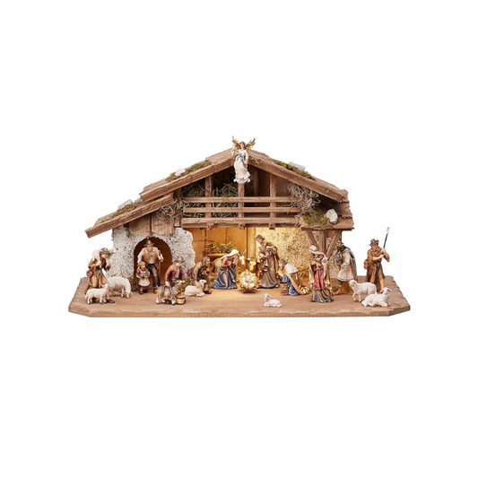 Kostner Nativity Set 20 pieces in Alpine Stable