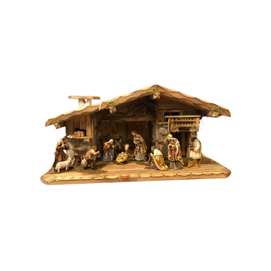 Kostner Nativity Set 12 pieces in the stable Villach