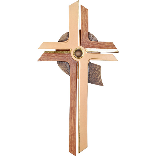 Besinnliches Kreuz_holzgeschnitzt_gold_gebeizt