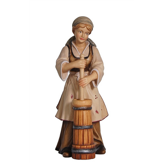 Kostner krippe_Hirtin mit Butterfass_color