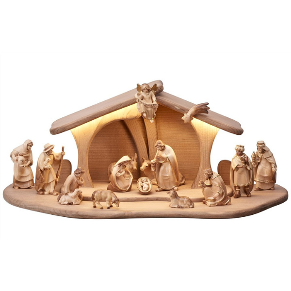 Pema krippe Set9 gebeizt