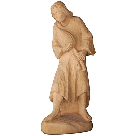 ZirbenKrippe_handgeschnitzt_Hirte mit Dudelsack