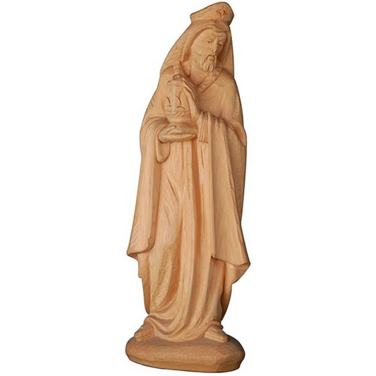 ZirbenKrippe_handgeschnitzt_Koenig stehend