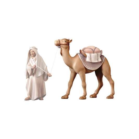 kamel stehend kometkrippe holzgeschnitzt color