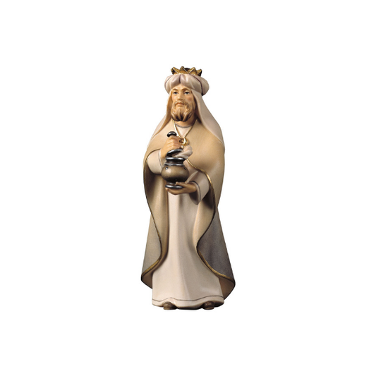 koenig stehend kometkrippe holzgeschnitzt color