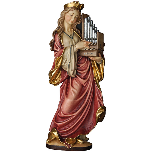 Heilige Caecilia_holzgeschnitzt_coloriert