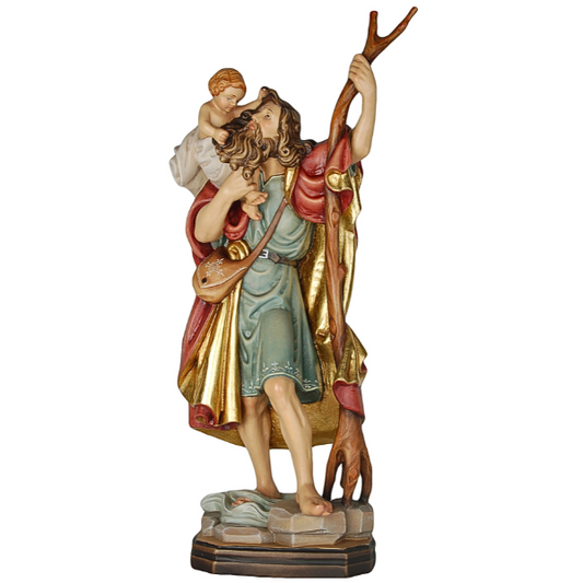 Heiliger Christopherus_holzgeschnitzt_coloriert